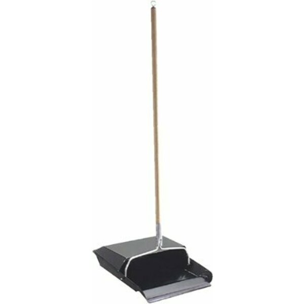 Fulton 12 in. Wx7.5 in. DUSTPAN BLACK W 30 in. HANDLE 601B